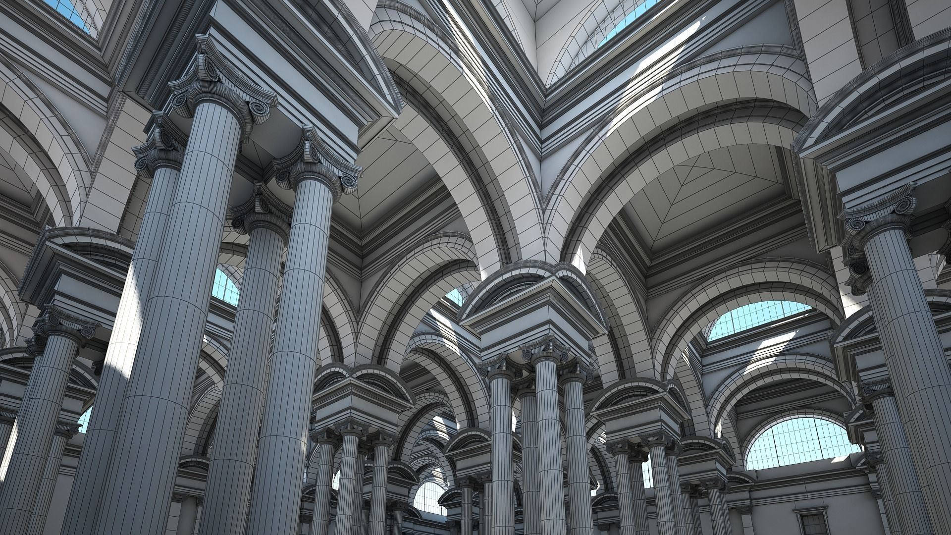 Ionic Hall 3D model_17