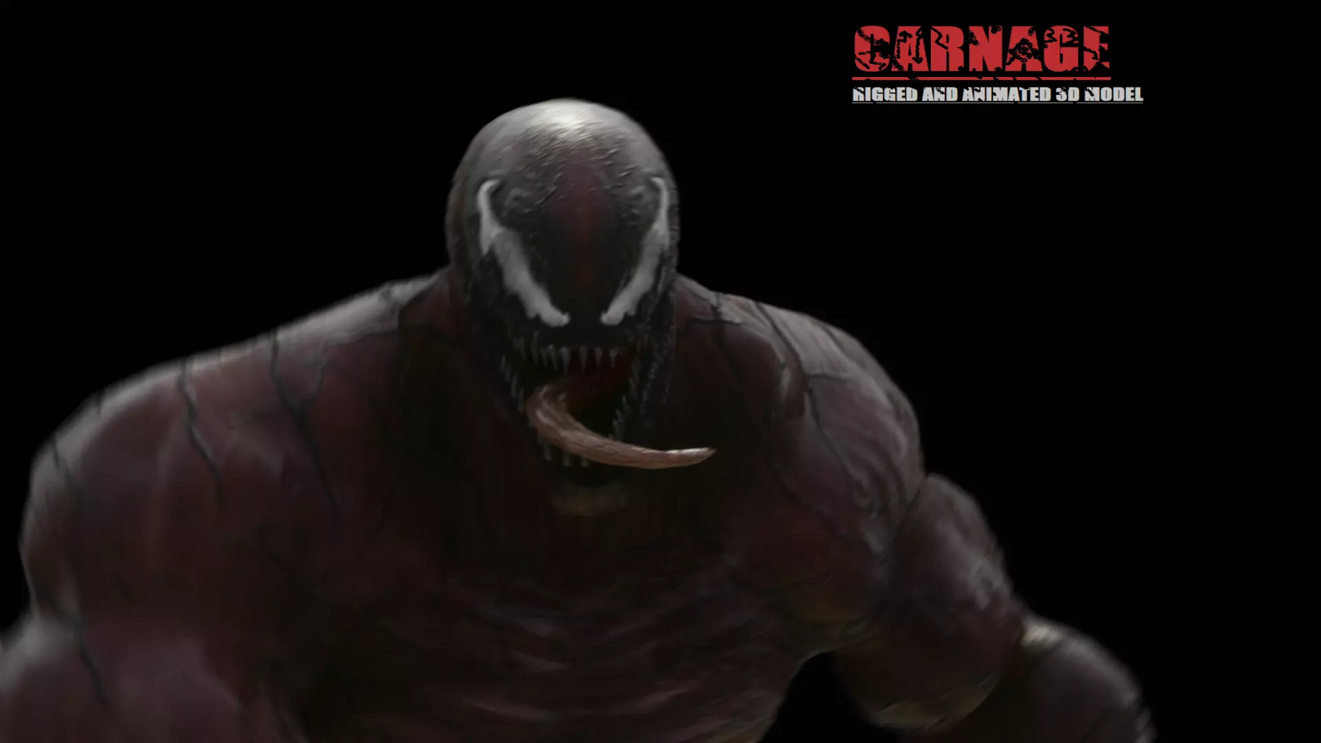 Carnage Rigged And Animated Low-poly 3D model