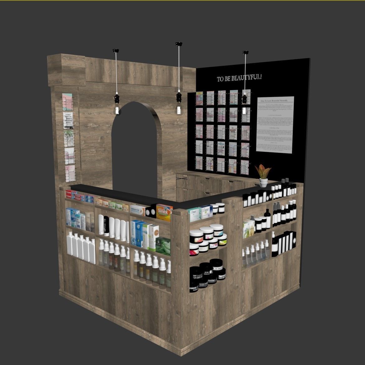 beauty salon reception 3D model_3