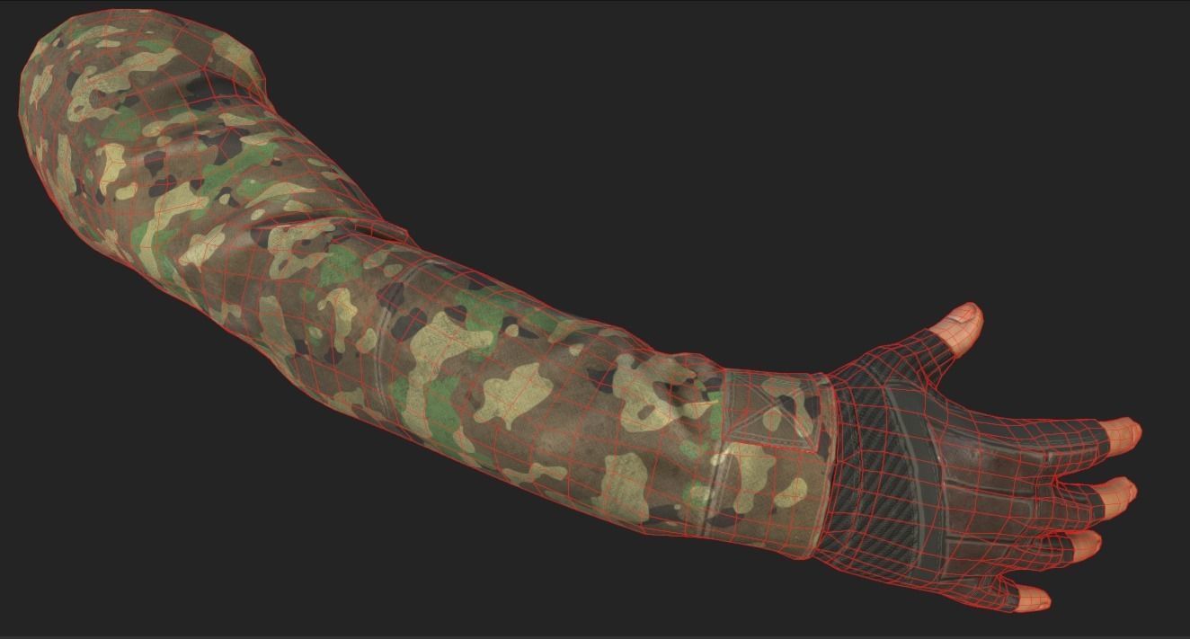 First Person View Hands Low-poly 3D model_10