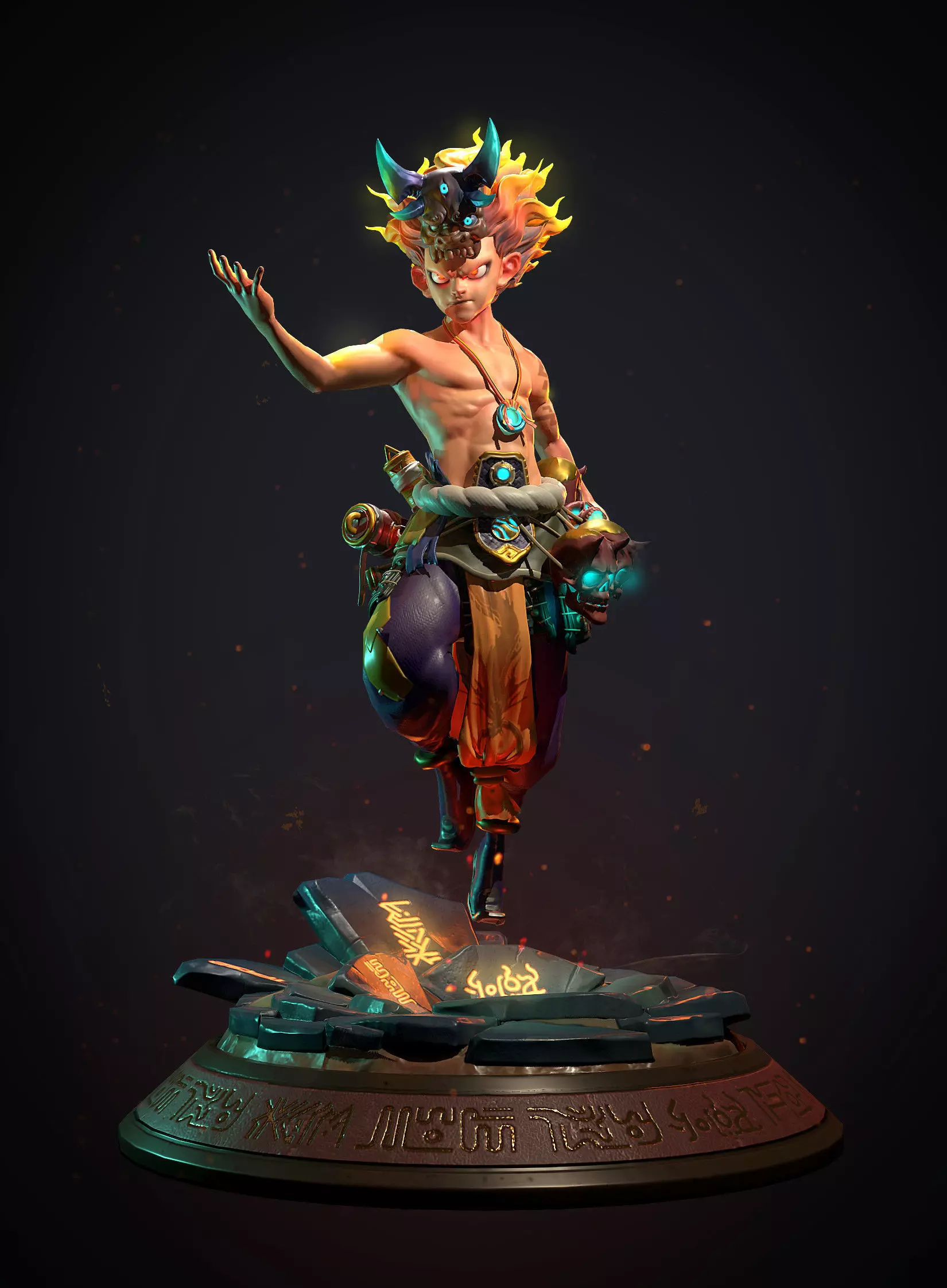 Asura - 5Element Low-poly 3D model_0