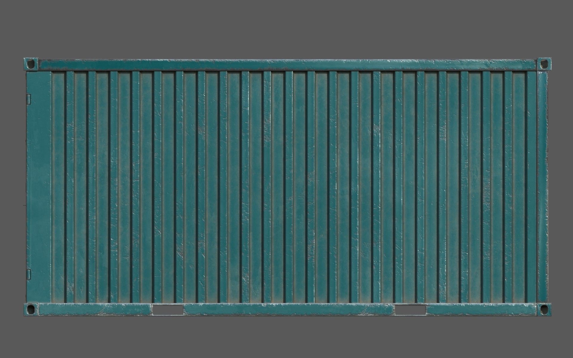 Dark Teal Shipping Container PBR Low-Poly Game Ready 3D Model Low-poly 3D model_12
