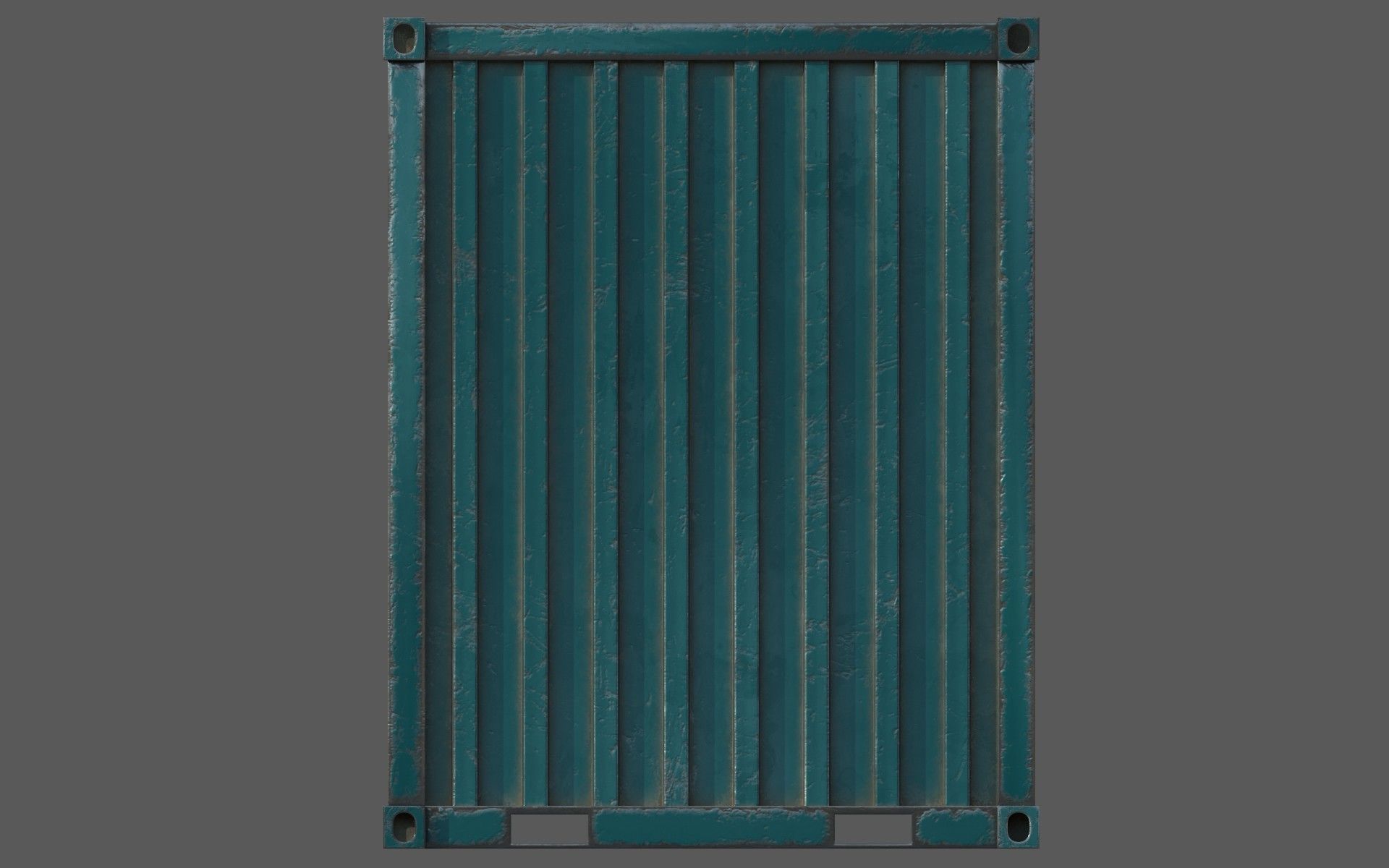 Dark Teal Shipping Container PBR Low-Poly Game Ready 3D Model Low-poly 3D model_13