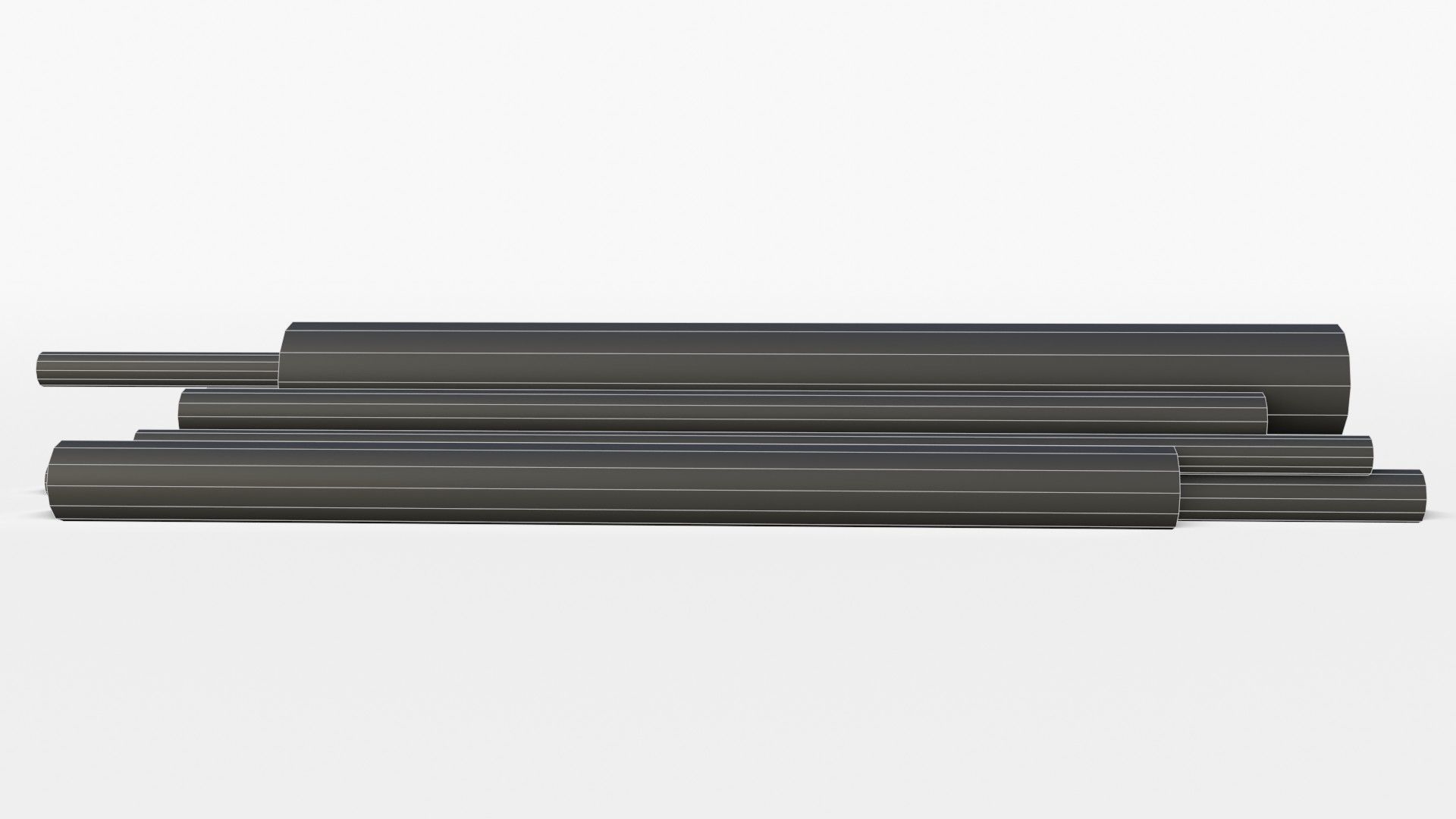 Steel Rusted Pipes Low-poly 3D model_20