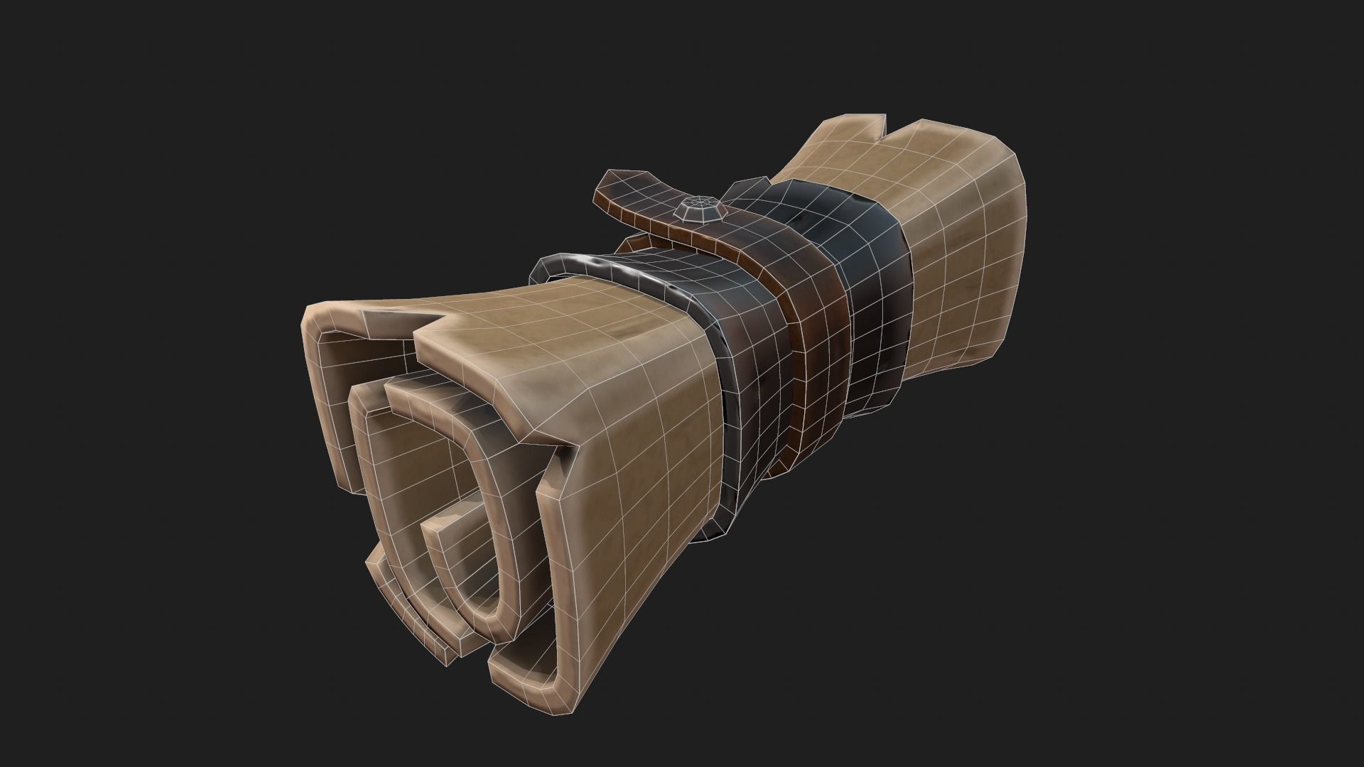 Stylized Scroll Low-poly 3D model_10
