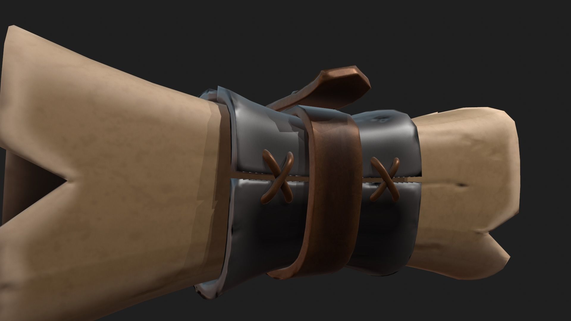 Stylized Scroll Low-poly 3D model_6