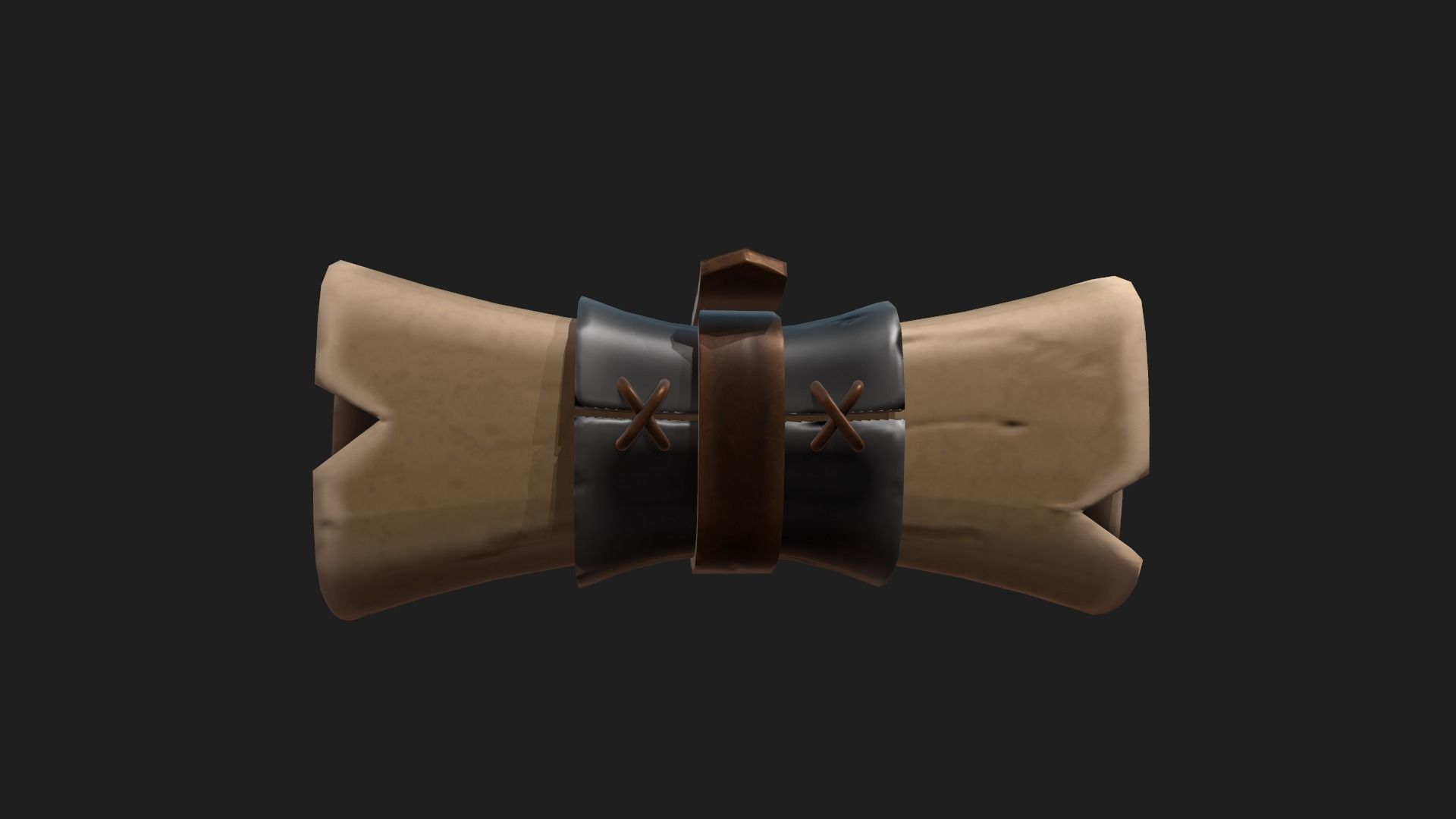 Stylized Scroll Low-poly 3D model_7