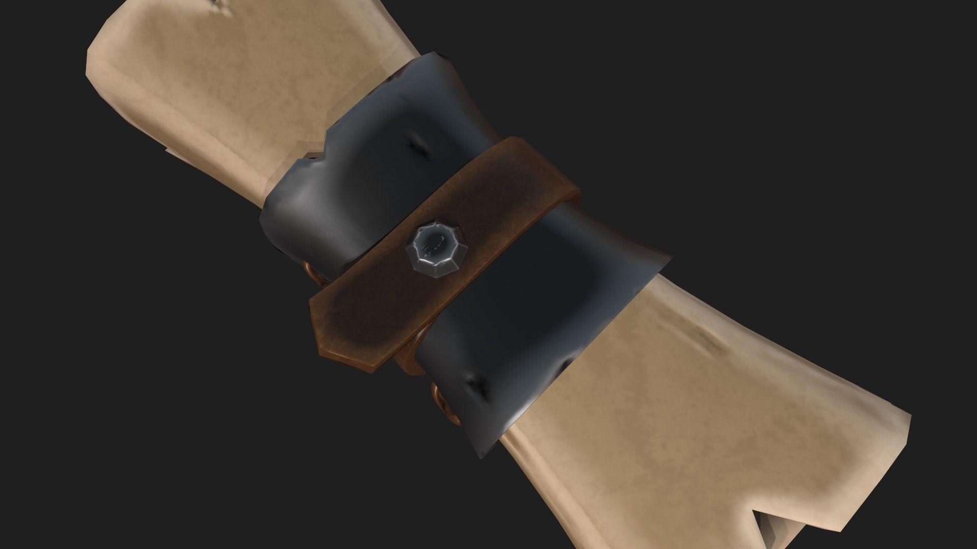 Stylized Scroll Low-poly 3D model_5