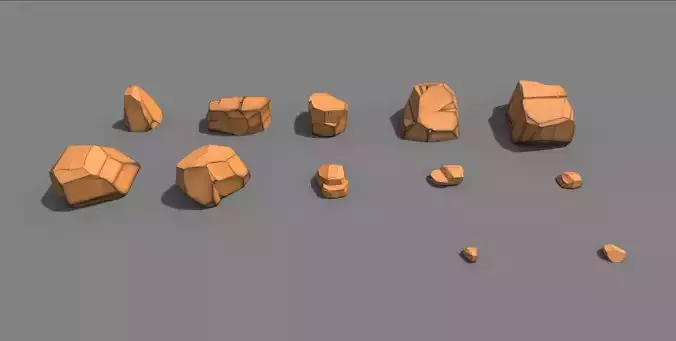Cartoon Rock Styled set PBR