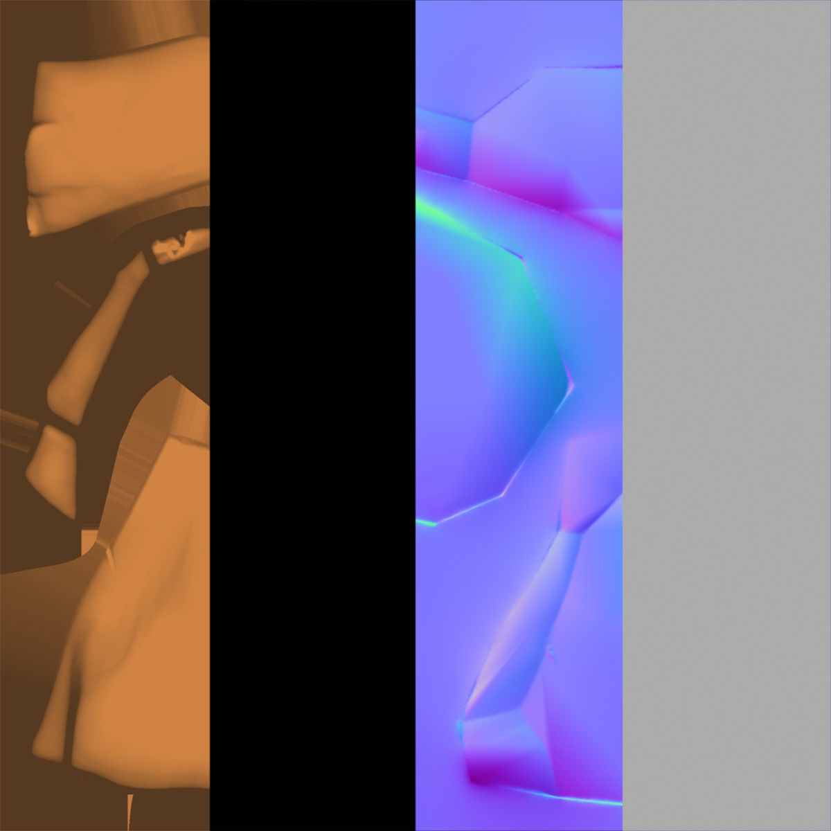 Cartoon Rock Styled set PBR Low-poly 3D model_6