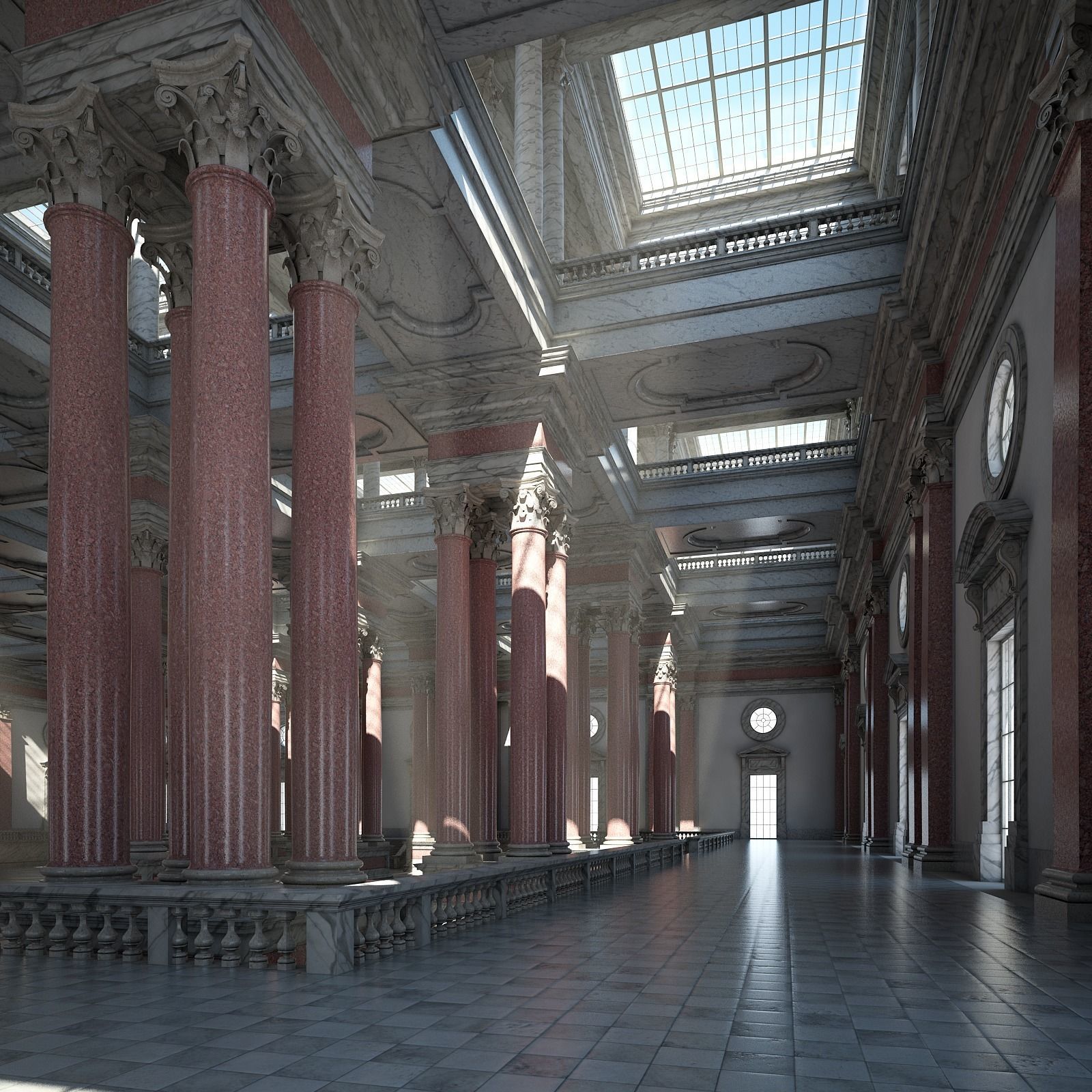 Corinthian Hall 3D model_3