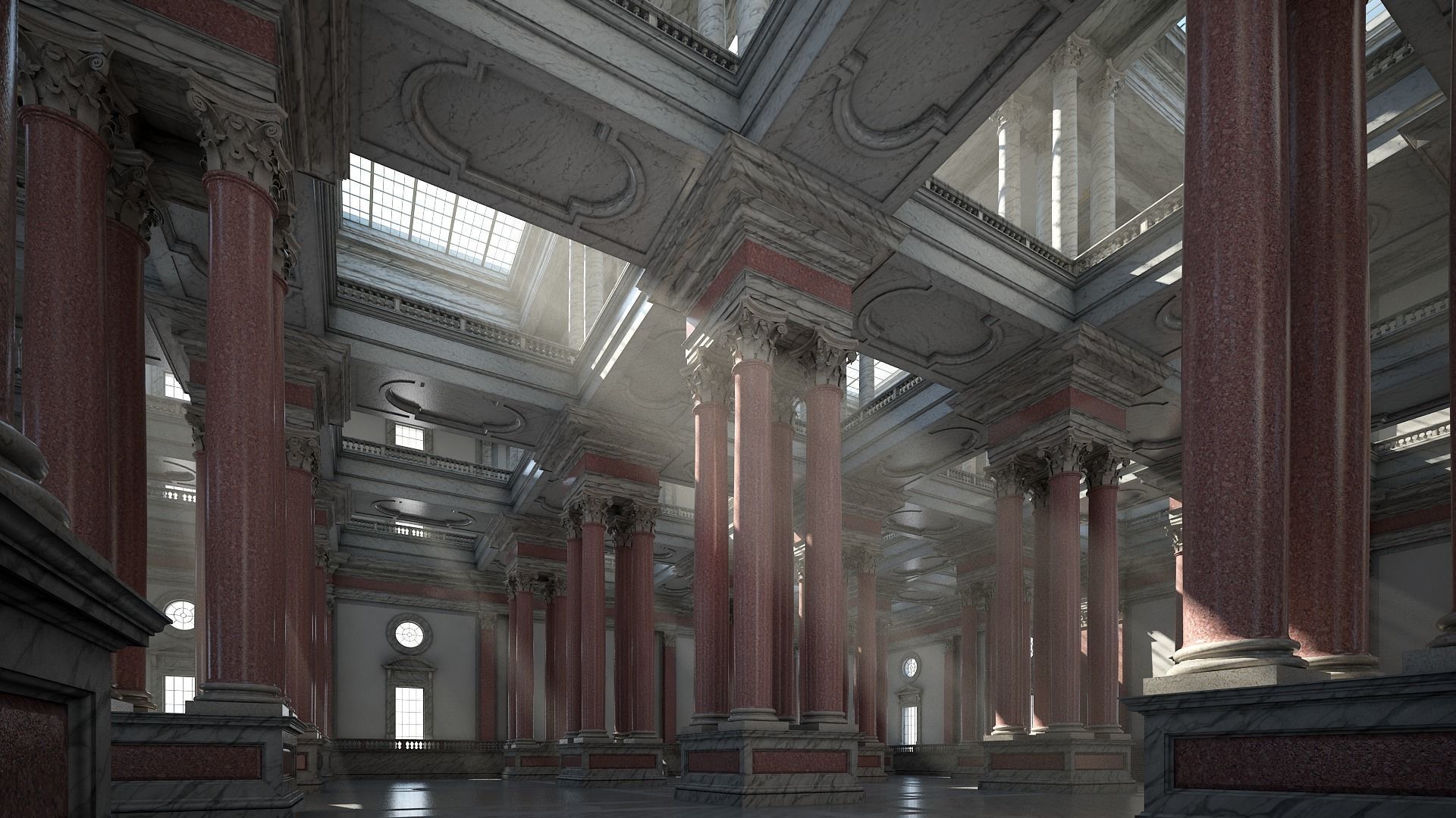 Corinthian Hall 3D model_2