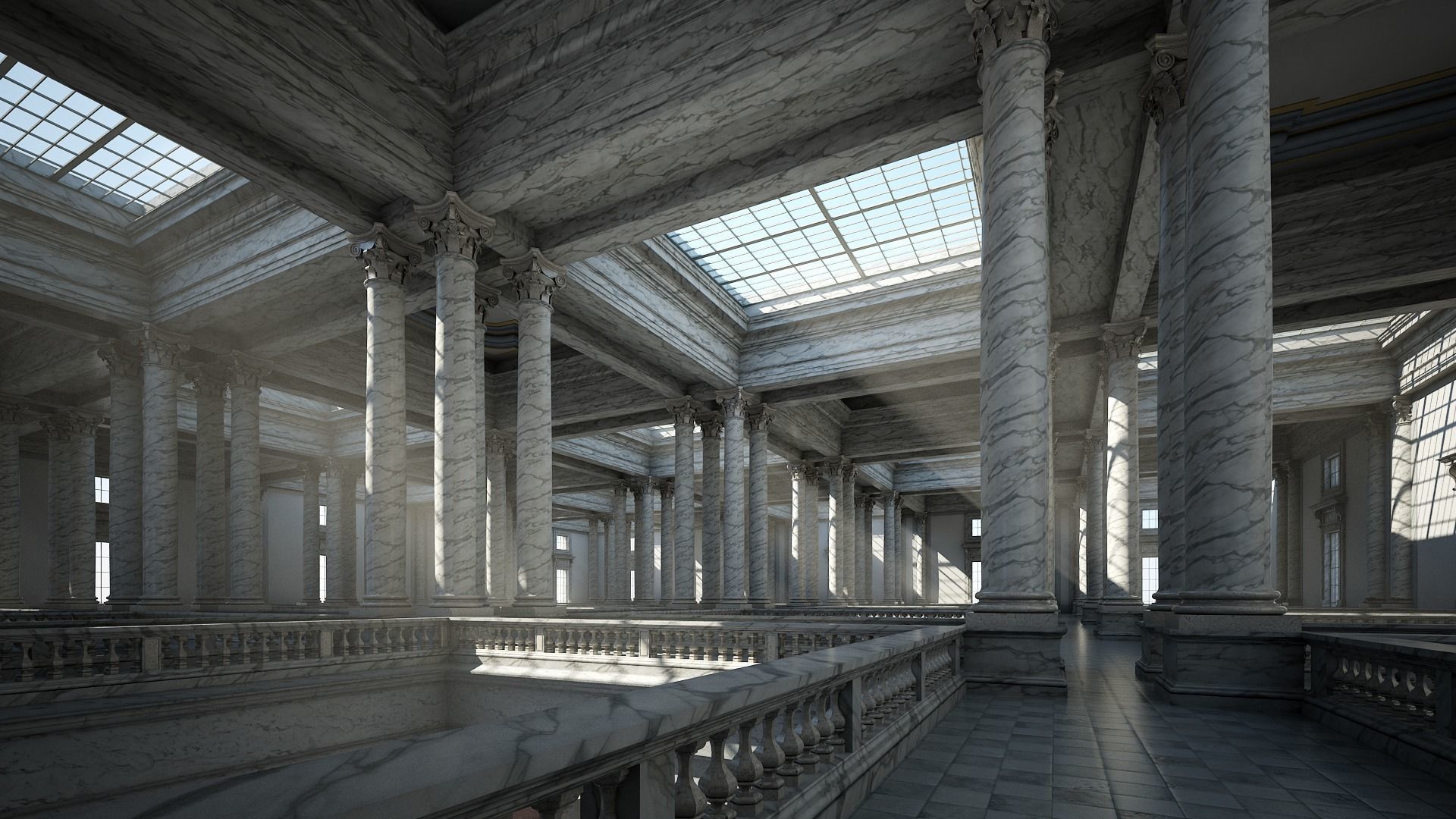 Corinthian Hall 3D model_8
