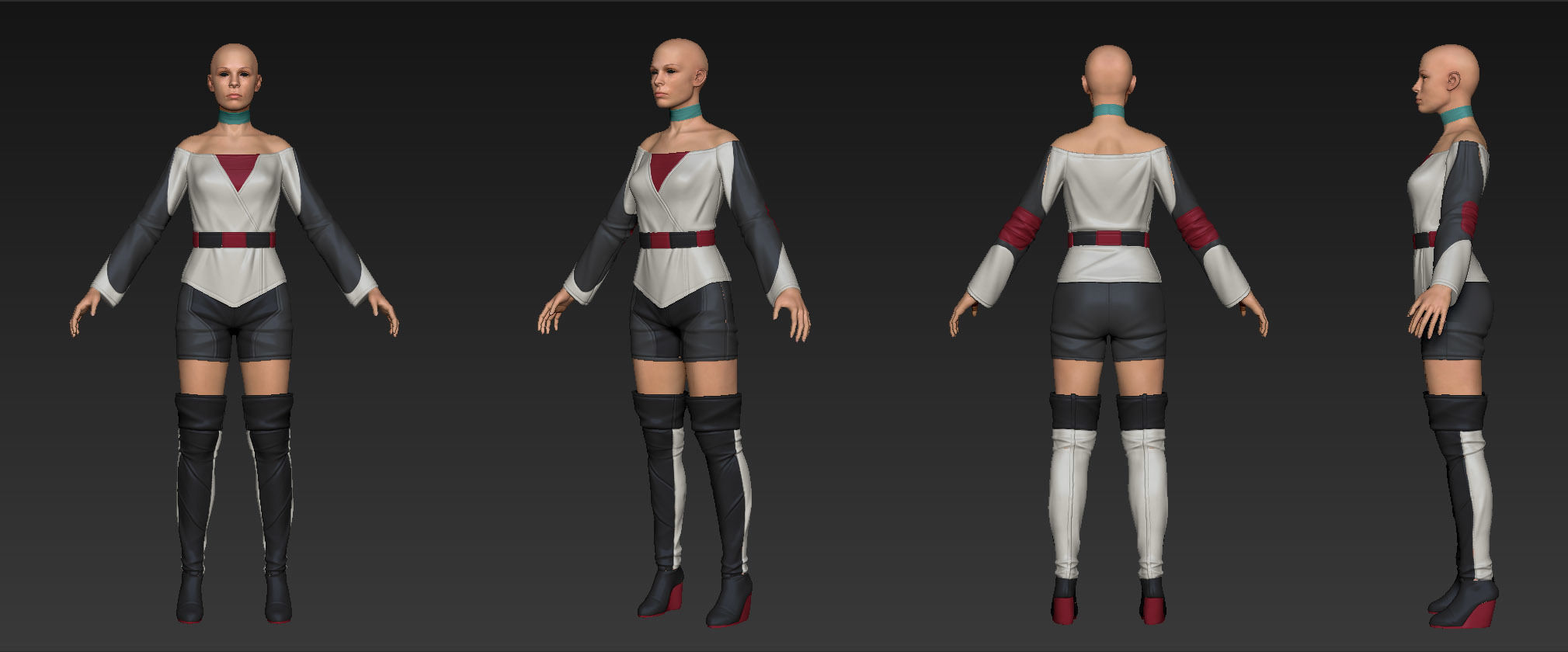 Crescent Moon Games Sci Fi Character and Creature Pack Low-poly 3D model_5