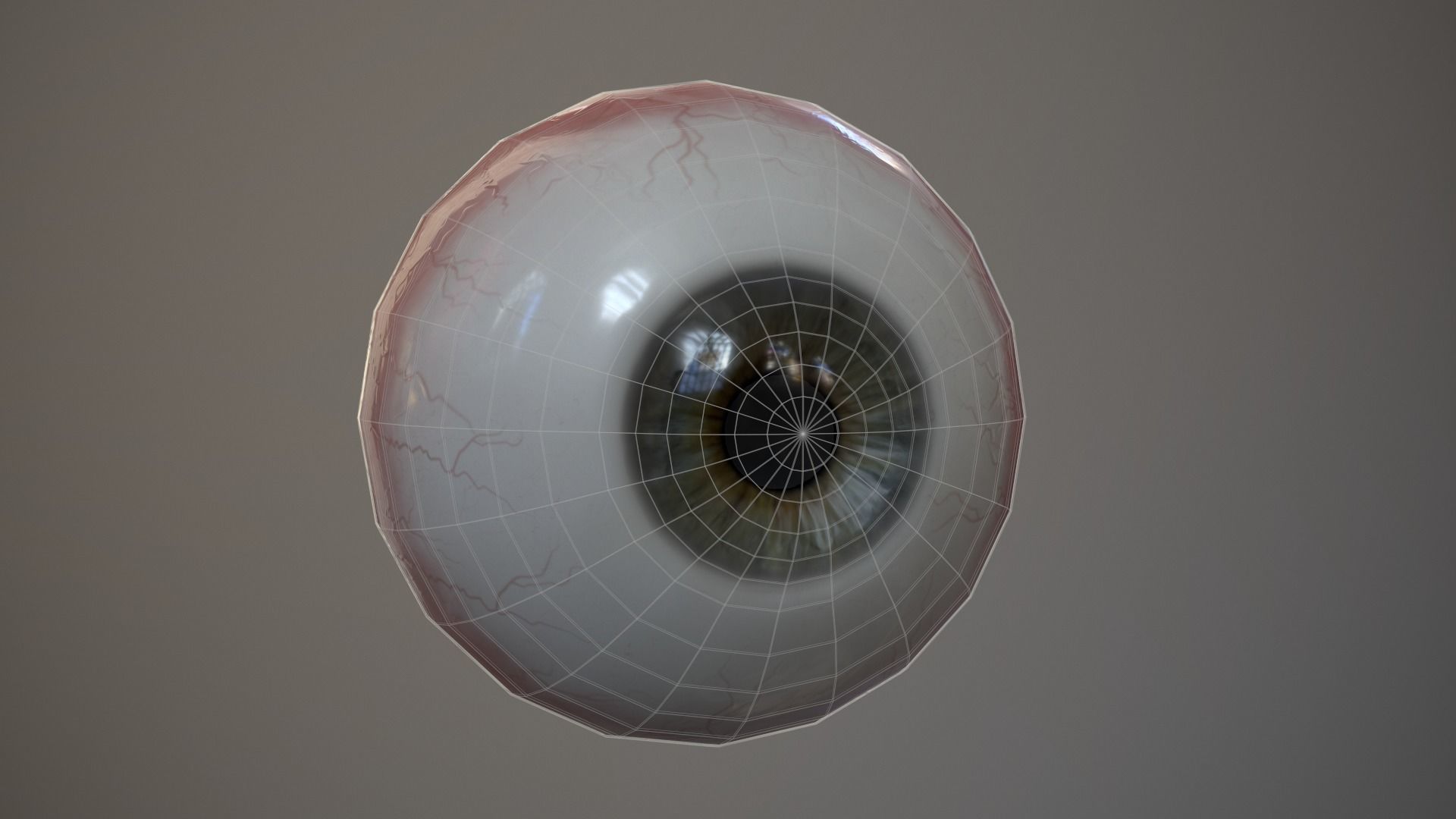 Human Eye Low-poly 3D model_6