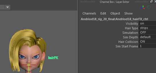 Android 18 realtime character rig 3D model_8