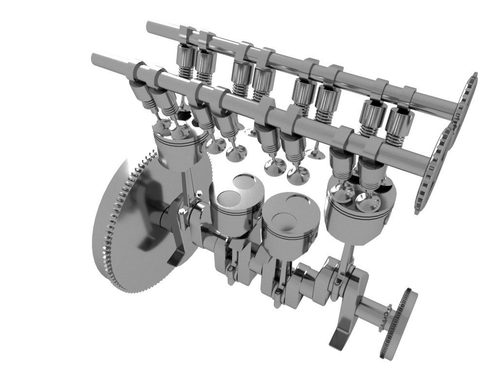 Engine work 3D model_4