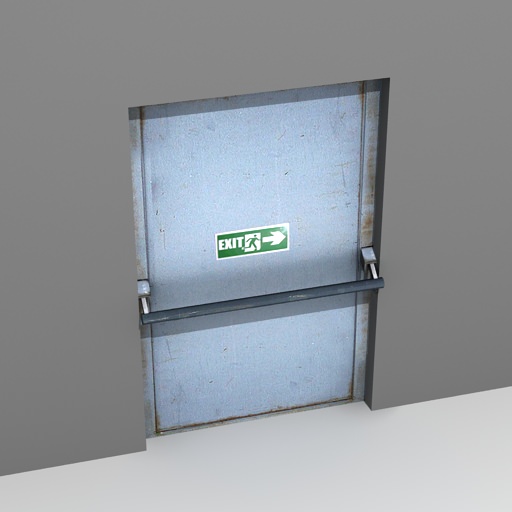 Emergency exit 3D model_1