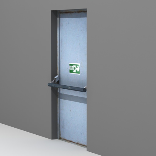 Emergency exit 3D model_2