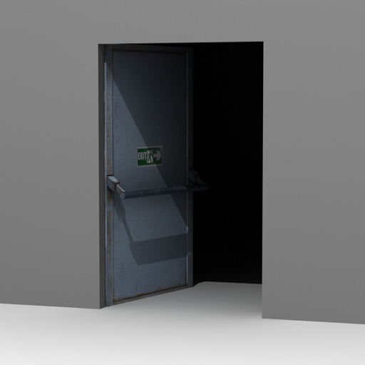 Emergency exit 3D model_4