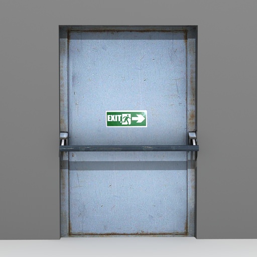 Emergency exit 3D model_3