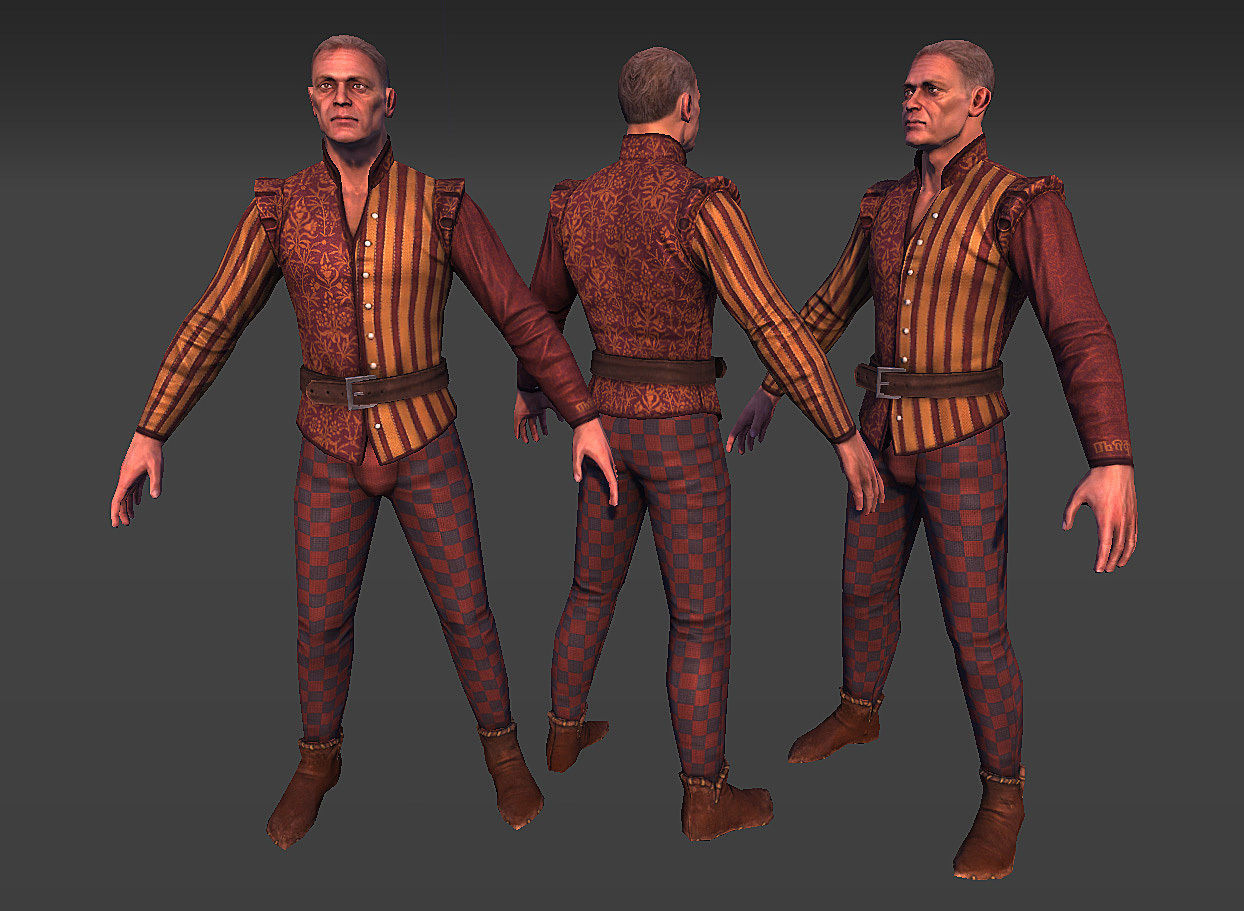 Crescent Moon Games RPG Character Medieval Fantasy Pack Low-poly 3D model_5