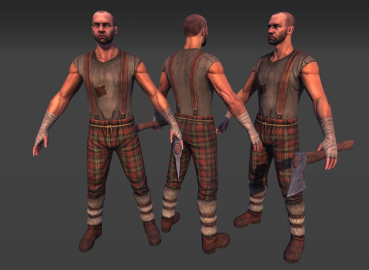 Crescent Moon Games RPG Character Medieval Fantasy Pack Low-poly 3D model_3