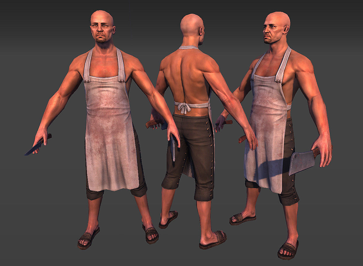 Crescent Moon Games RPG Character Medieval Fantasy Pack Low-poly 3D model_4