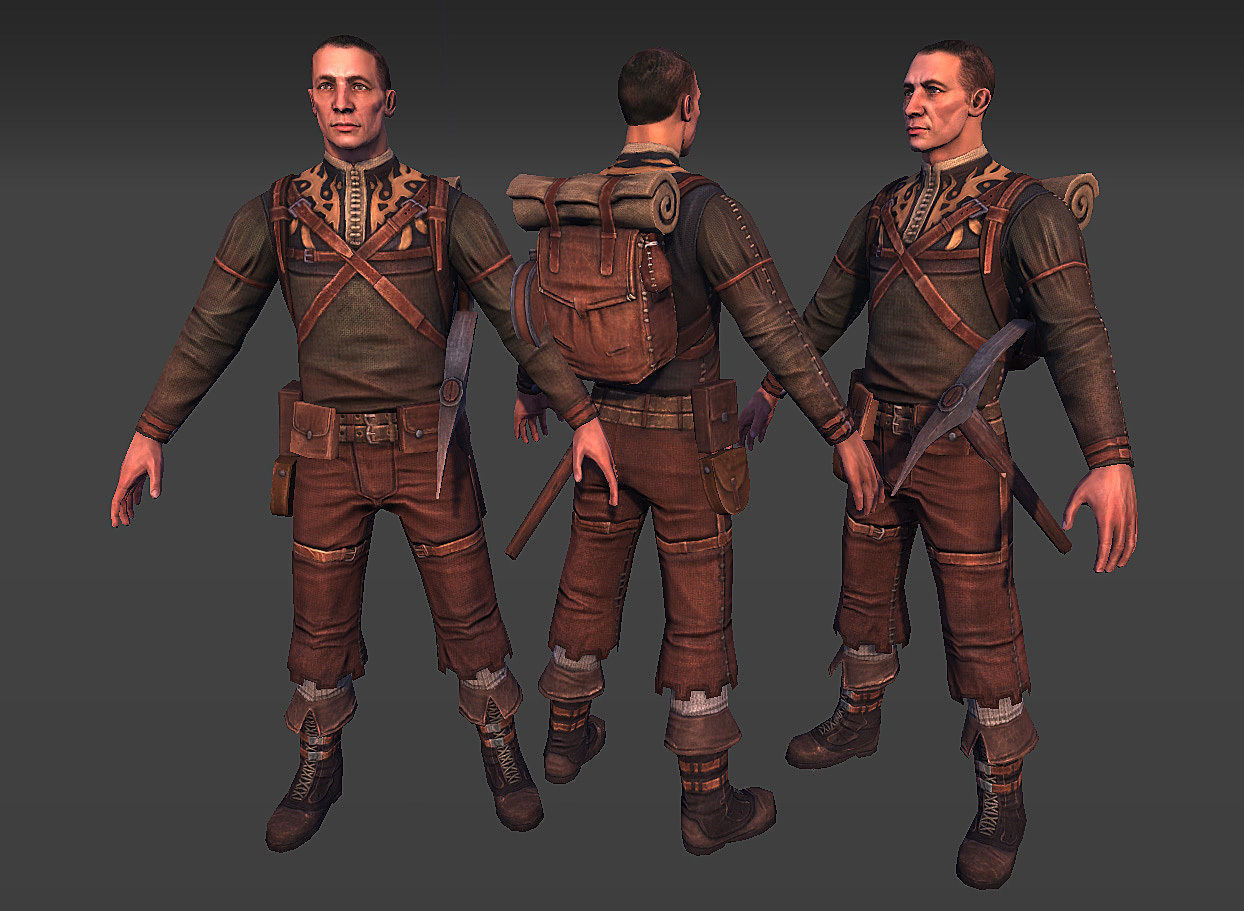 Crescent Moon Games RPG Character Medieval Fantasy Pack Low-poly 3D model_6