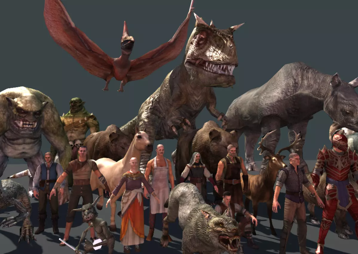 Crescent Moon Games RPG Character Medieval Fantasy Pack Low-poly 3D model_0