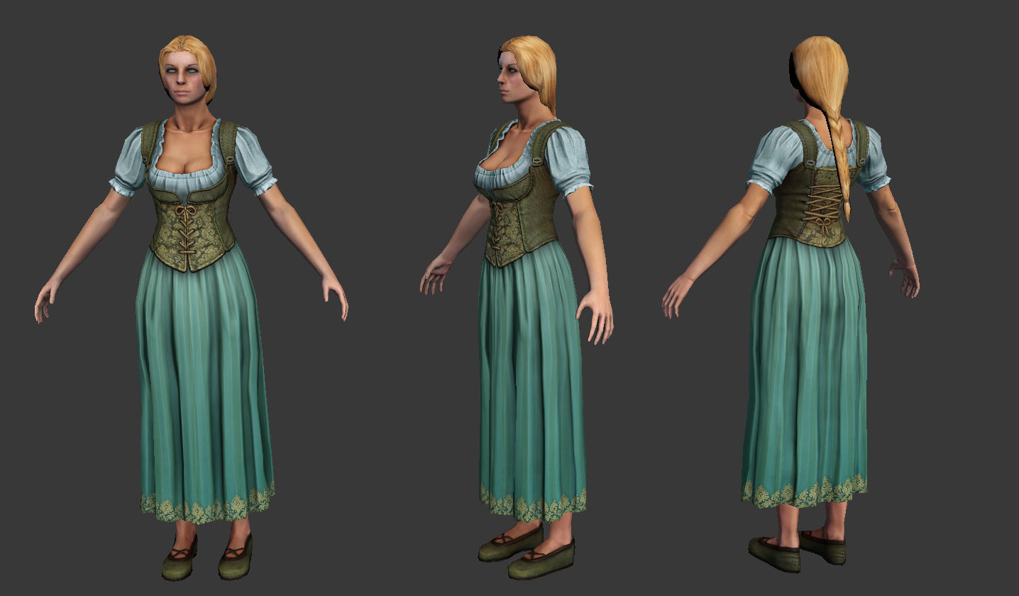 Crescent Moon Games RPG Character Medieval Fantasy Pack Low-poly 3D model_10