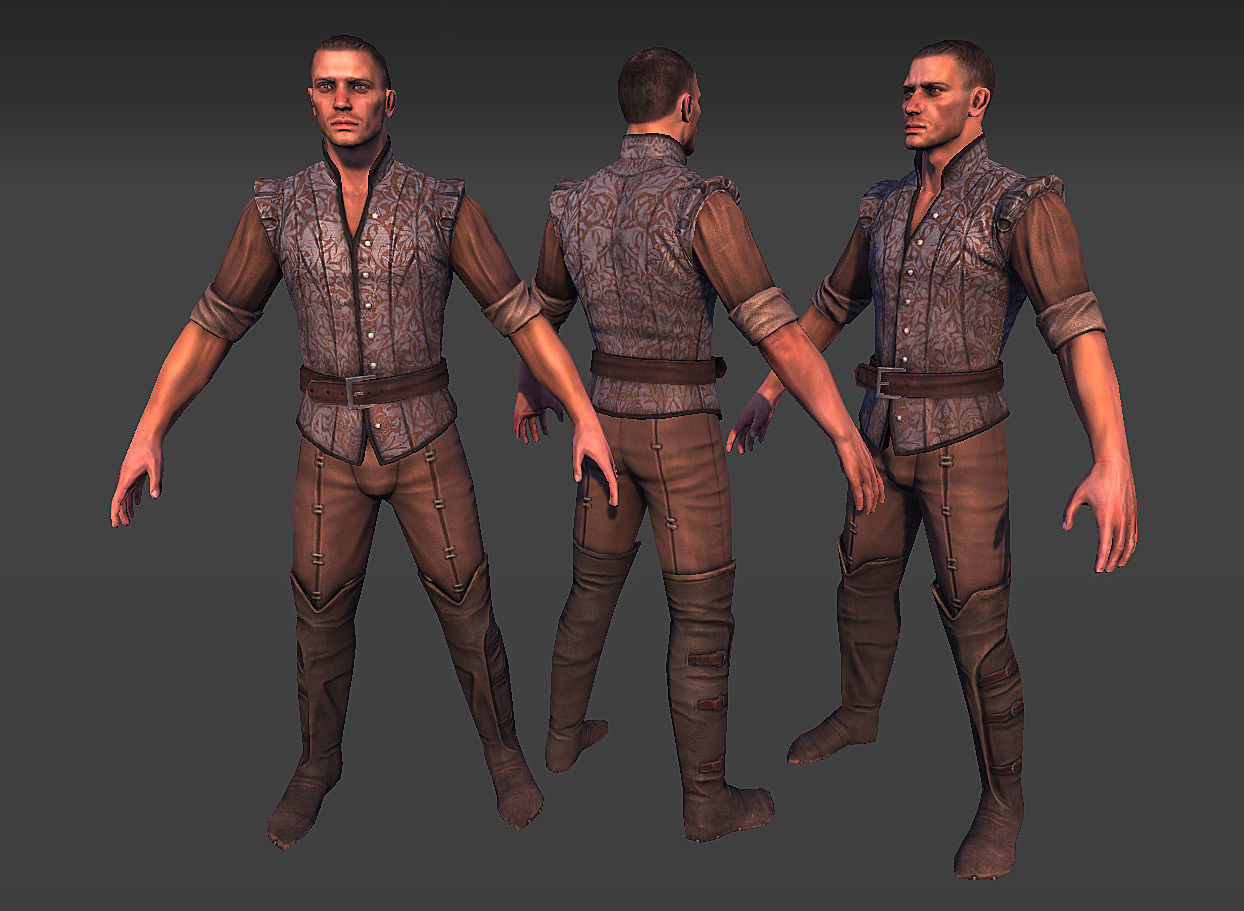 Crescent Moon Games RPG Character Medieval Fantasy Pack Low-poly 3D model_7