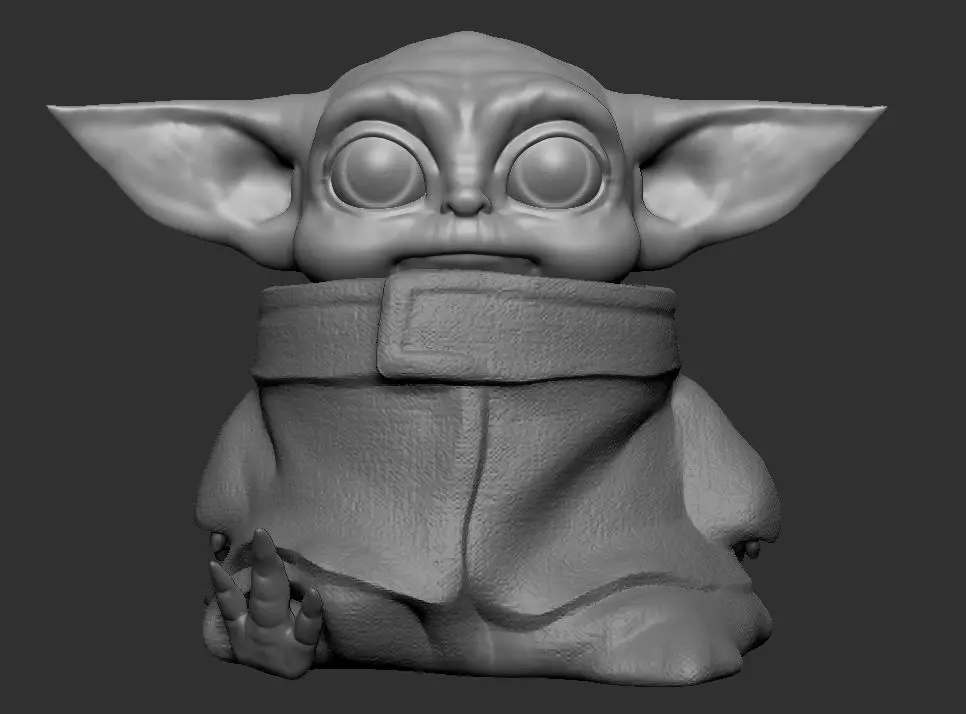 Baby Yoda 3D print model_0