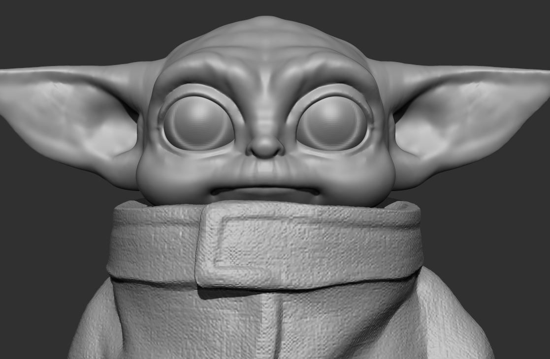 Baby Yoda 3D print model_2