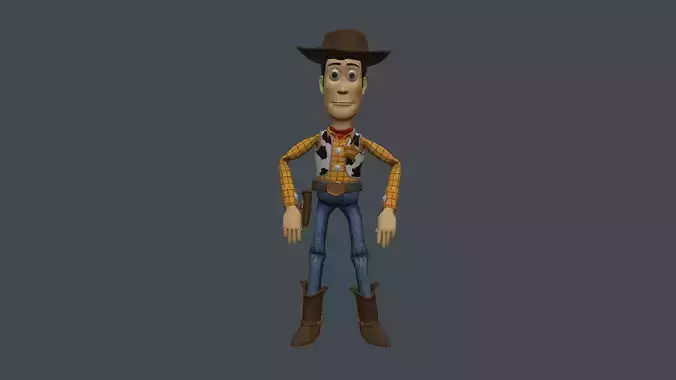 WUDY-003 Animated Woody Low-poly 3D model