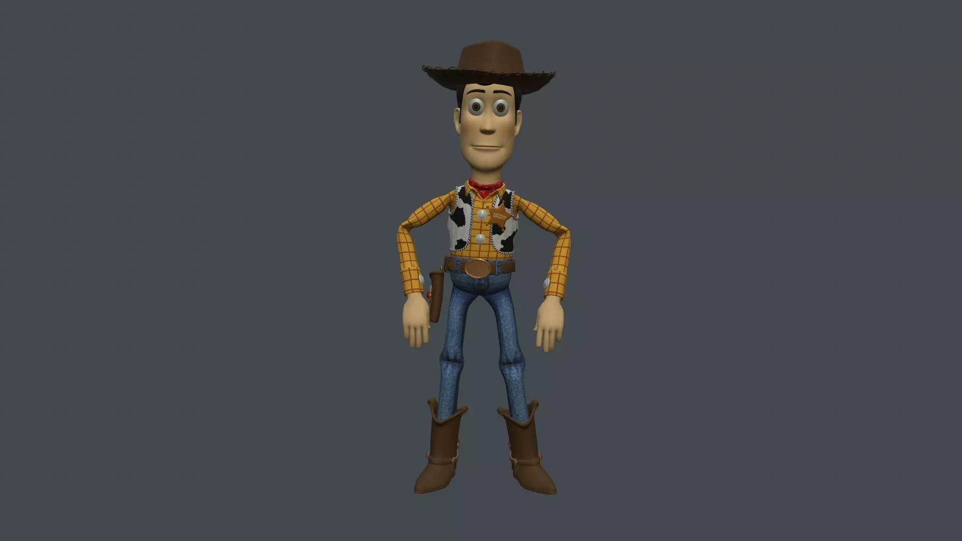 WUDY-003 Animated Woody Low-poly 3D model_0