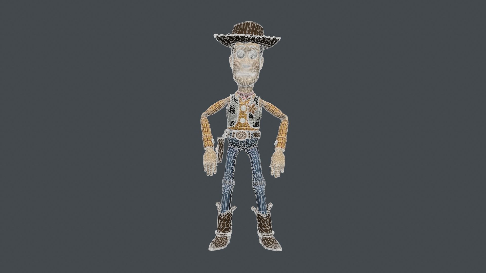 WUDY-003 Animated Woody Low-poly 3D model_2