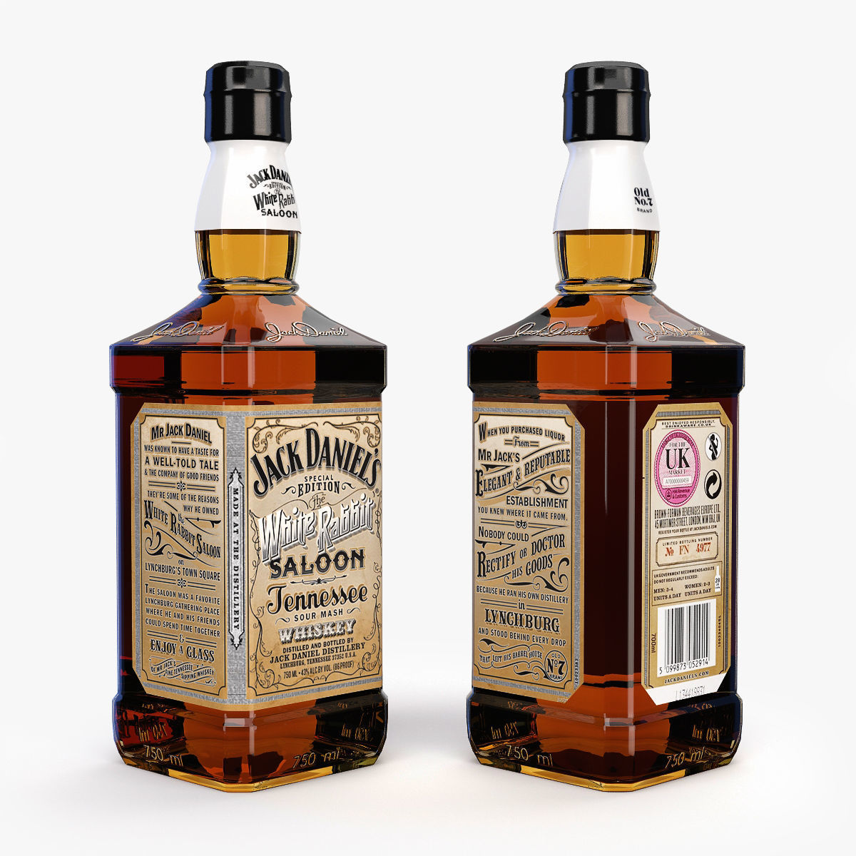 Jack Daniels Bottles Collection 3D model_20
