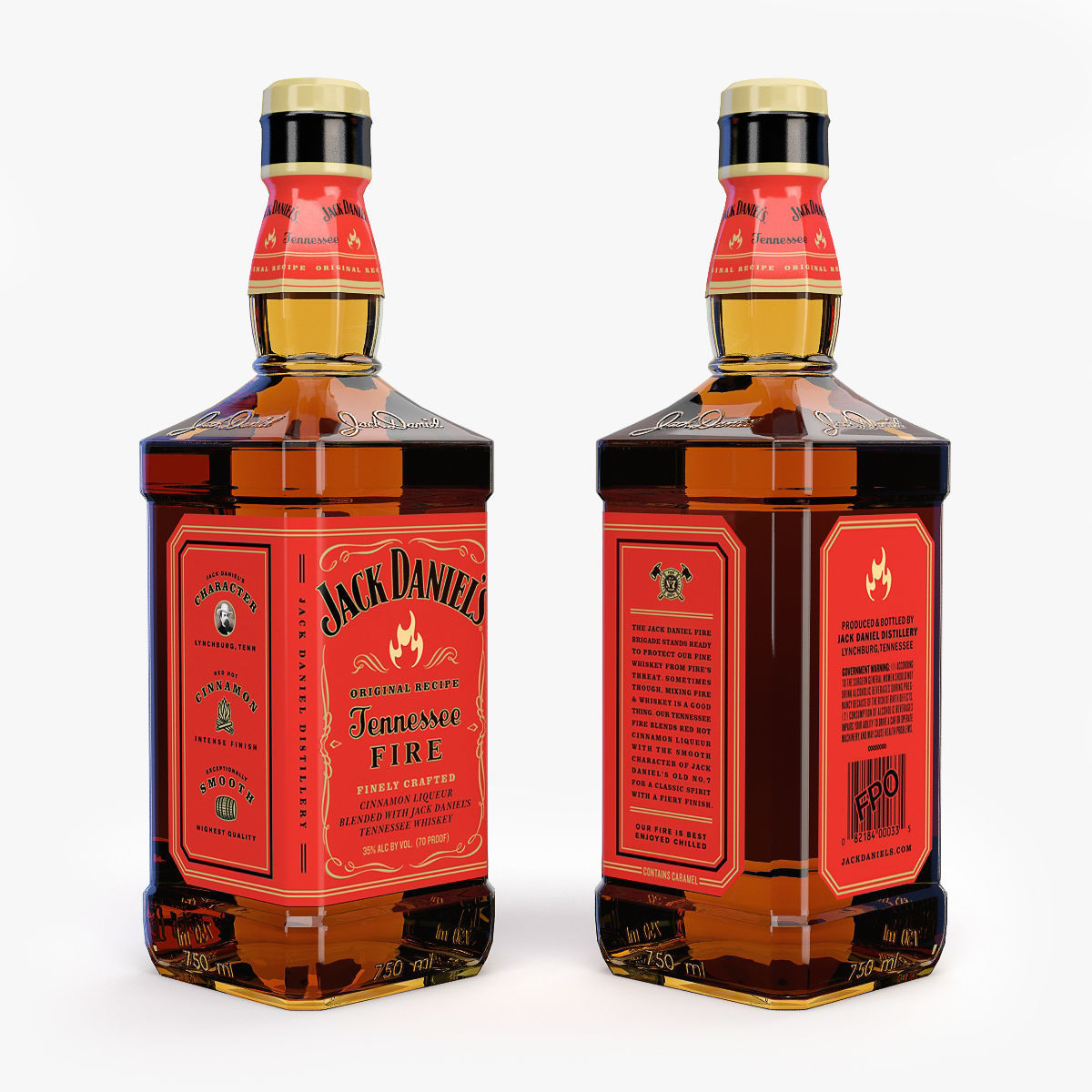 Jack Daniels Bottles Collection 3D model_24