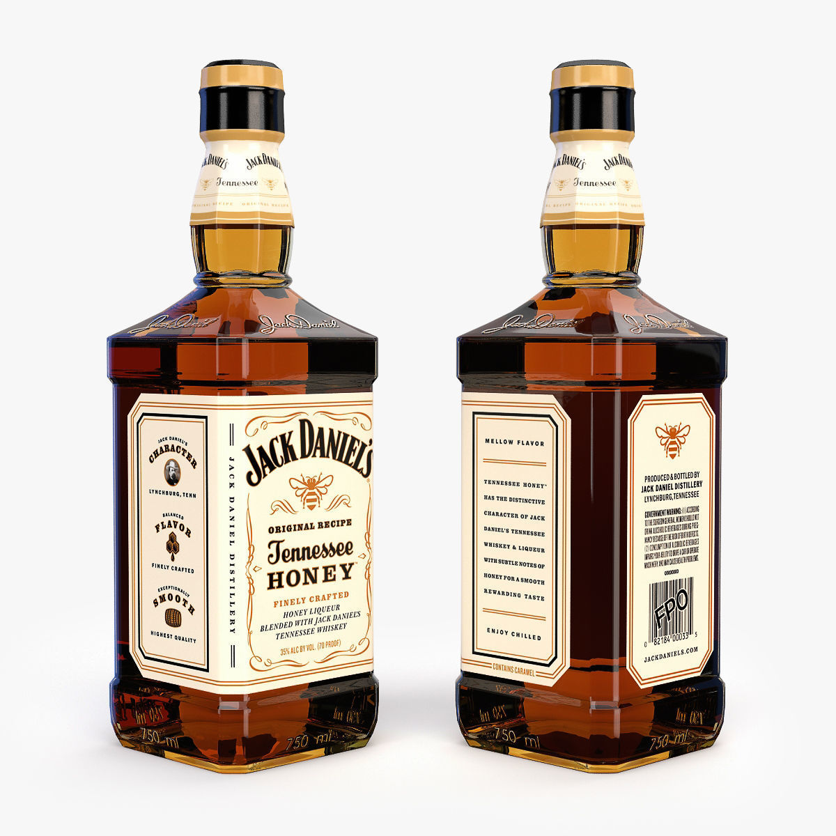 Jack Daniels Bottles Collection 3D model_22