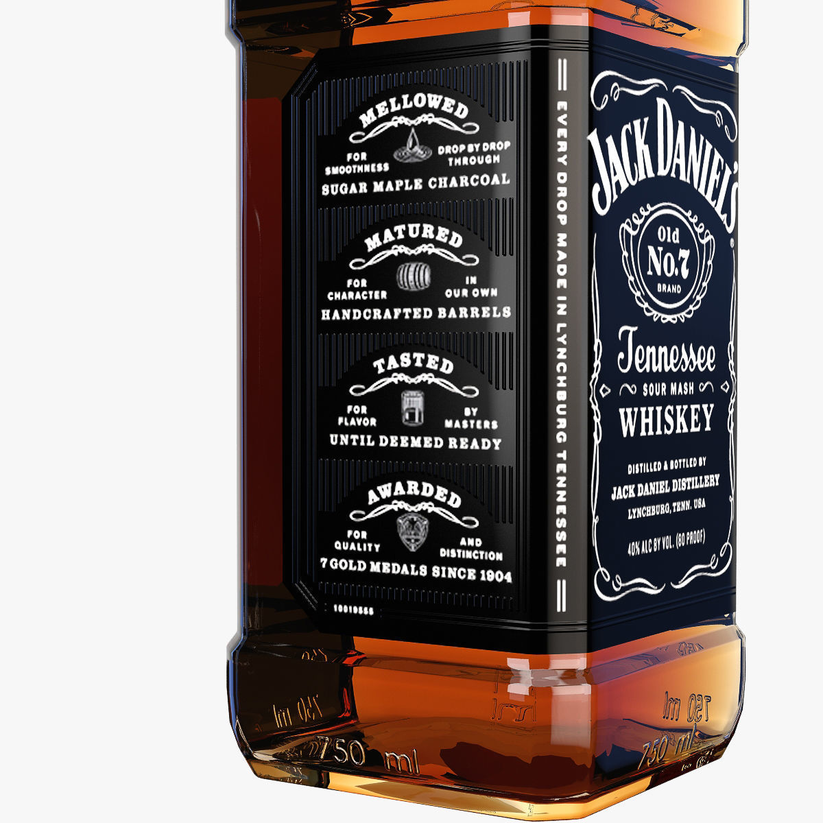 Jack Daniels Bottles Collection 3D model_6