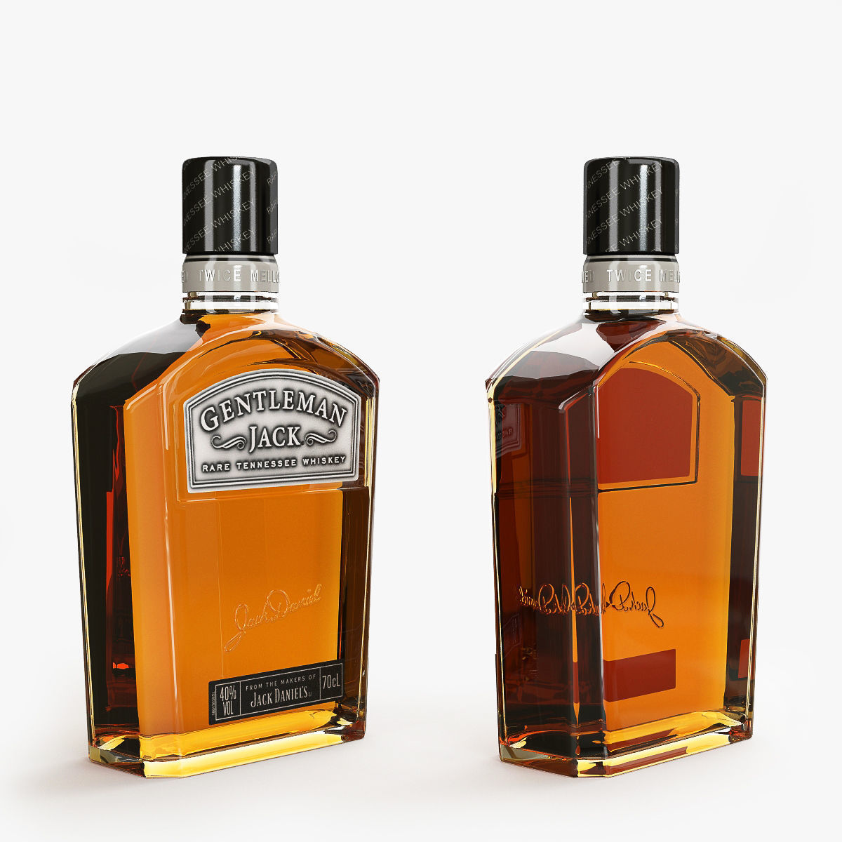 Jack Daniels Bottles Collection 3D model_3