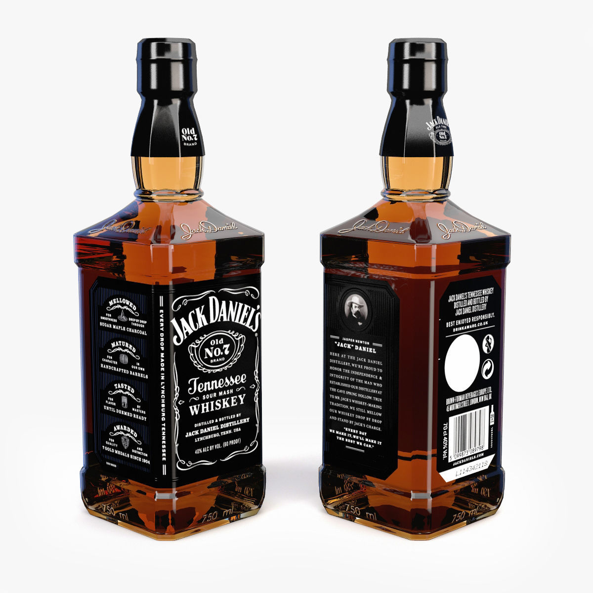 Jack Daniels Bottles Collection 3D model_23
