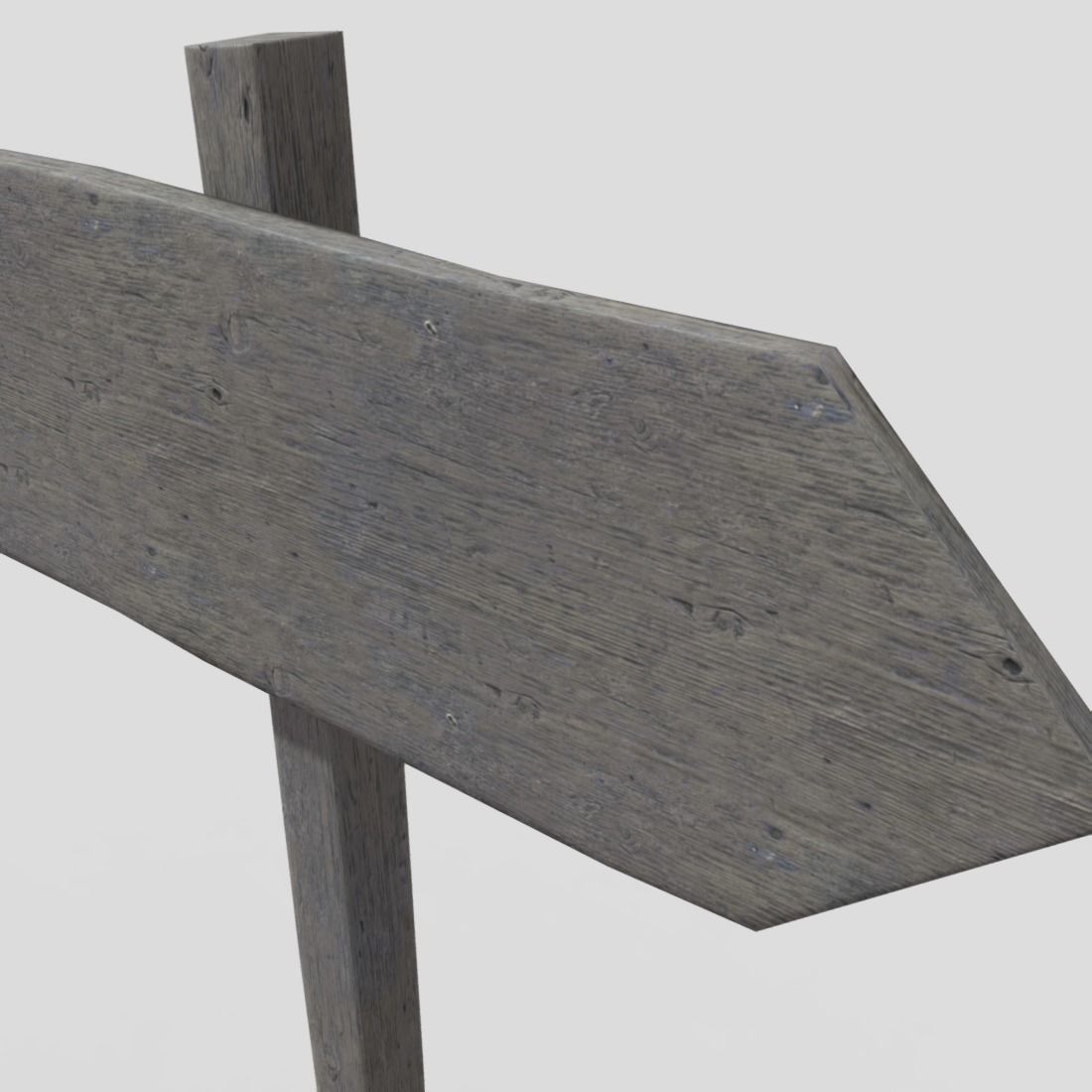 Wooden Sign 1 Low-poly 3D model_13