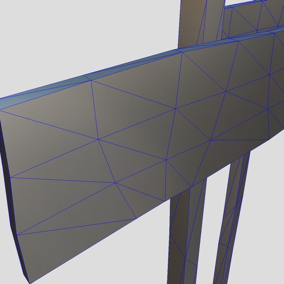 Wooden Sign 1 Low-poly 3D model_12