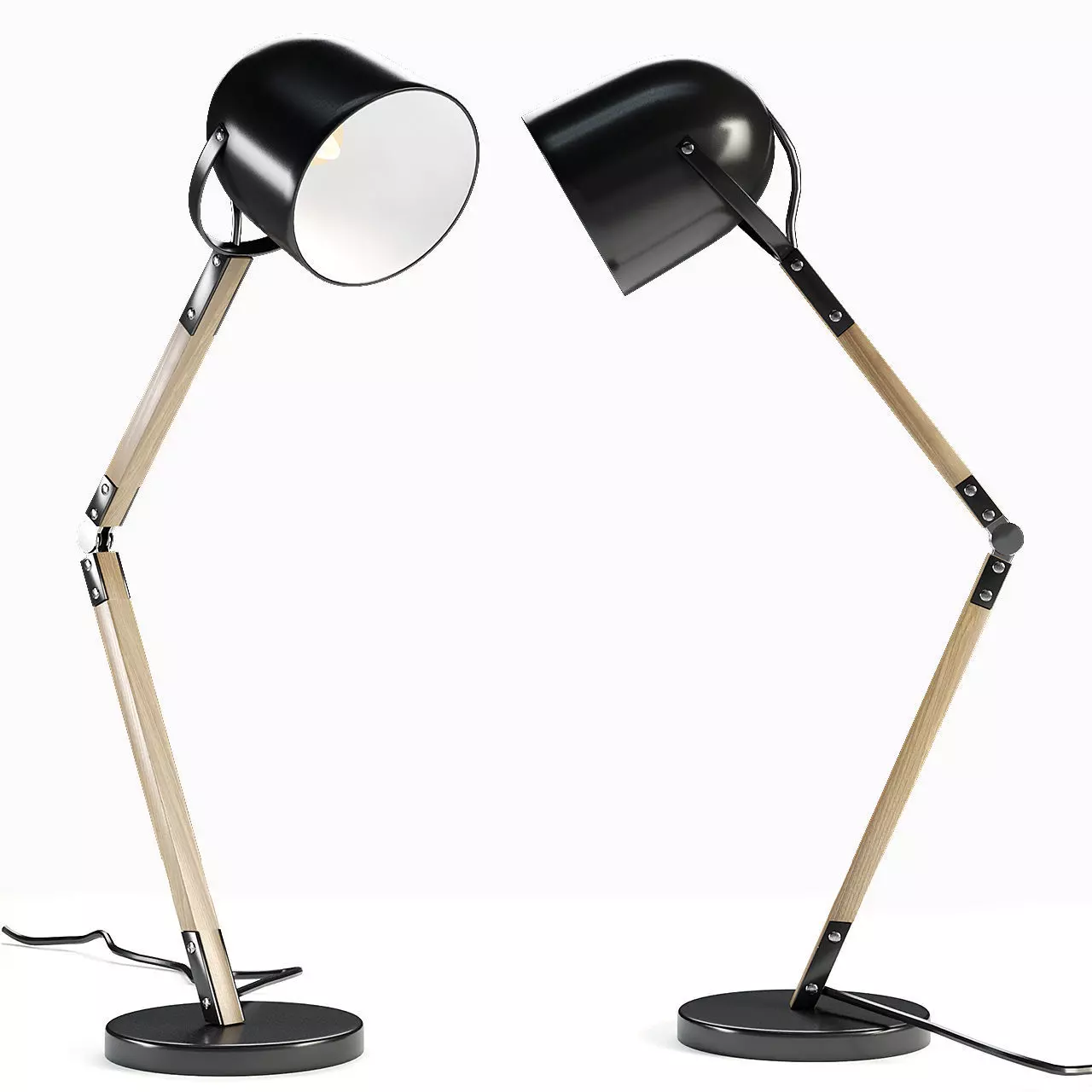 avery floor lamp matte gray Low-poly 3D model_0