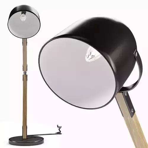 very floor lamp matte gray 3D model