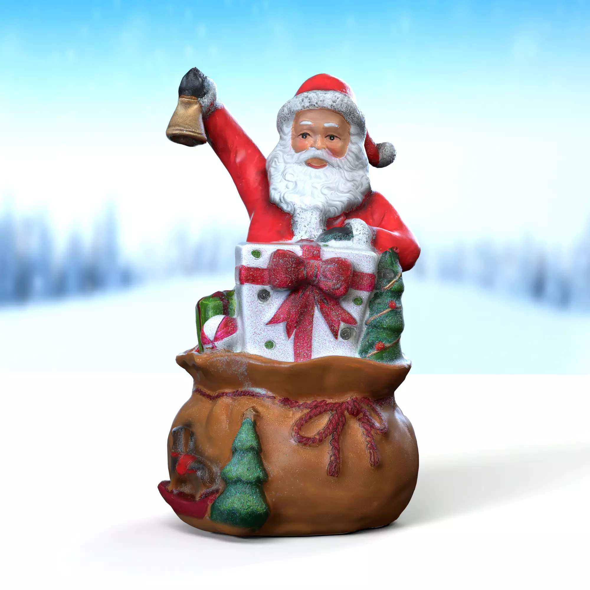 Santa Christmas Decoration Photoscan Low-poly 3D model