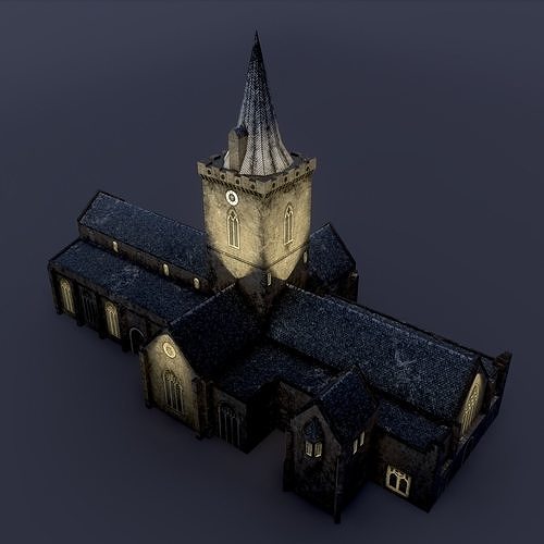 Church St Johns Kirk in Perth Low-poly 3D model 5