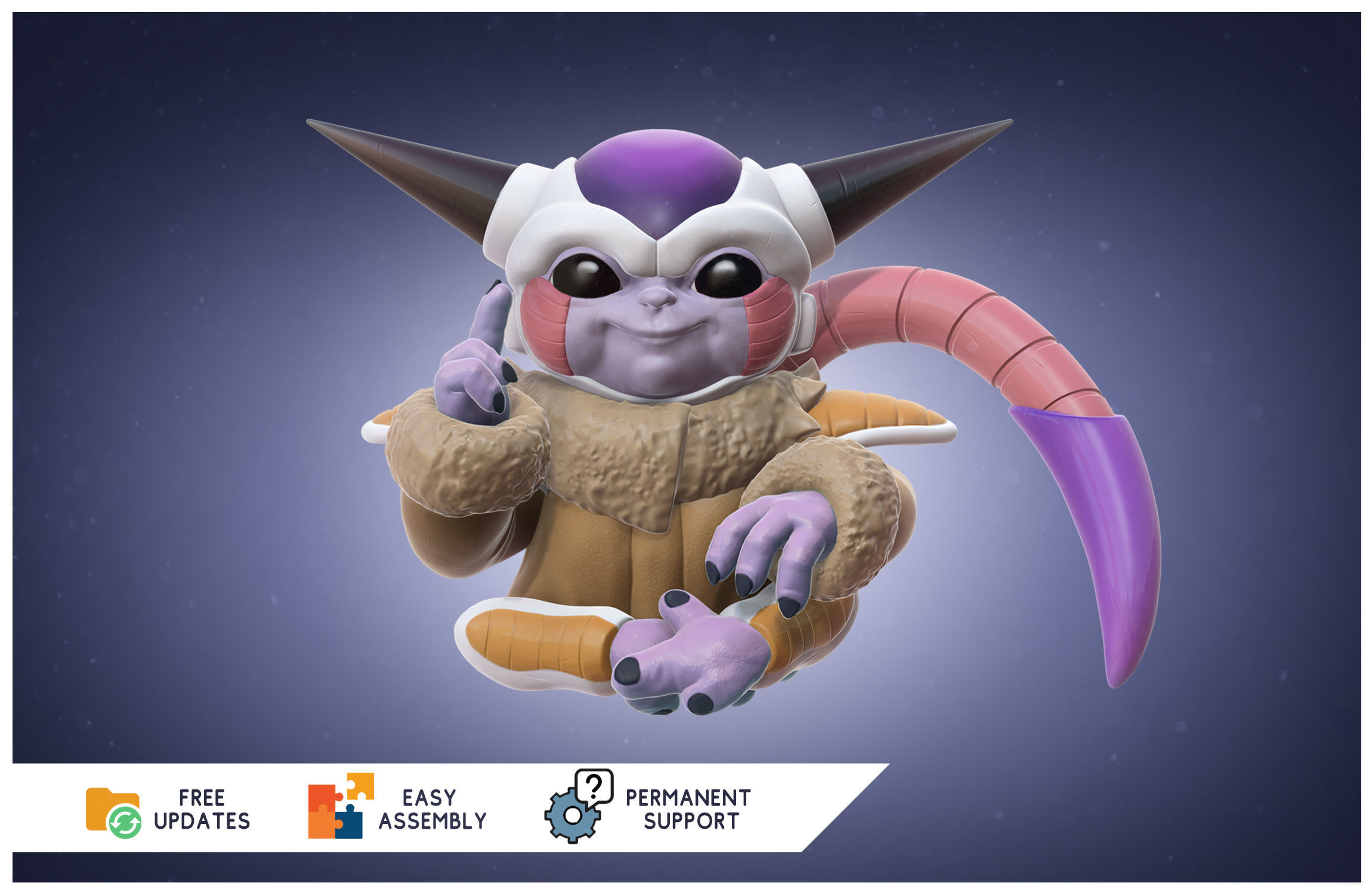 The Child Frieza -Baby freezer - 3D FanArt -  3D print model_8